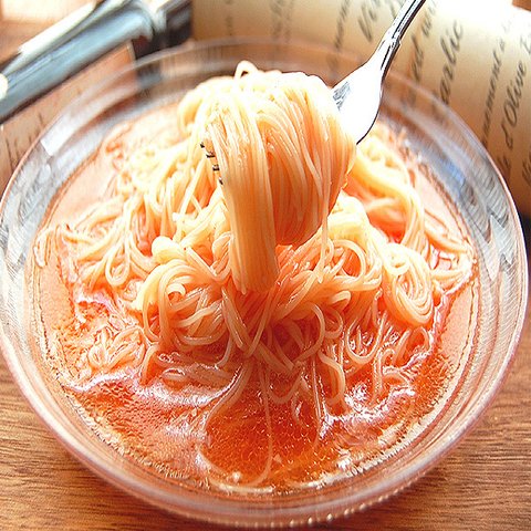 【夏限定・冷製パスタ・スープ仕立て】 トマトの冷製カッペリーニ　１人前