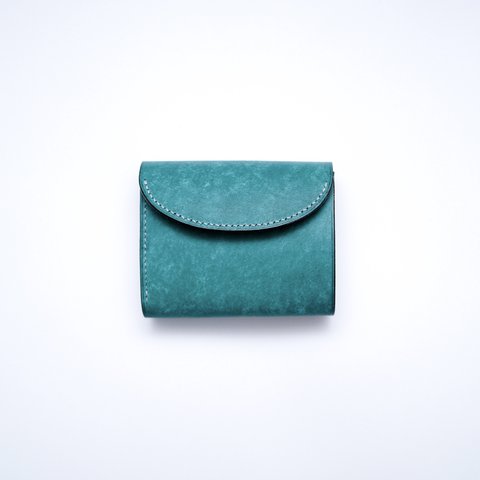 flap mini wallet  [ pueblo Turkey Blue ] ミニ財布 コンパクトウォレット