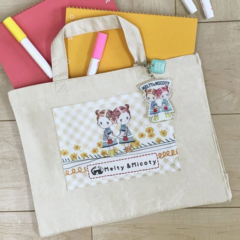 Melty&Micotyとお友達バッグ ツインズミコティ レッスンバッグ（名前入れ可）