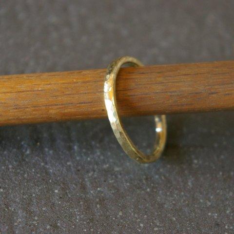 【幅2mm】真鍮のメッセージリング