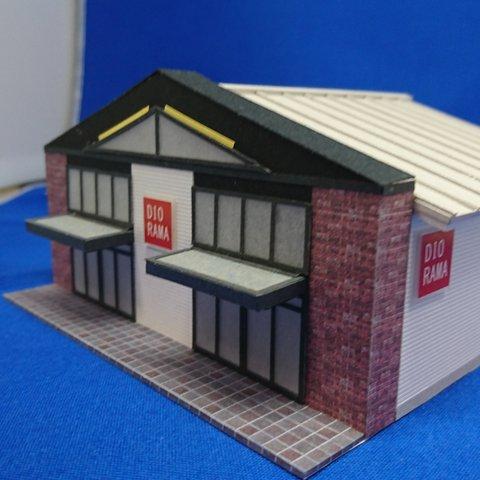 ◆オリジナル店舗建築模型01◆スケール1/150 Nゲージ　ジオラマ　雑貨　インテリア　鉄道模型