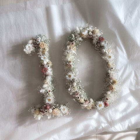 order number wreath 2ケタ ⚘ flowerwreath ⚘ 数字のリース