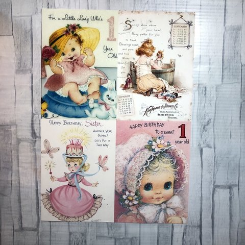 デザインペーパー♡レトロBaby★ A4サイズ  10枚セット  