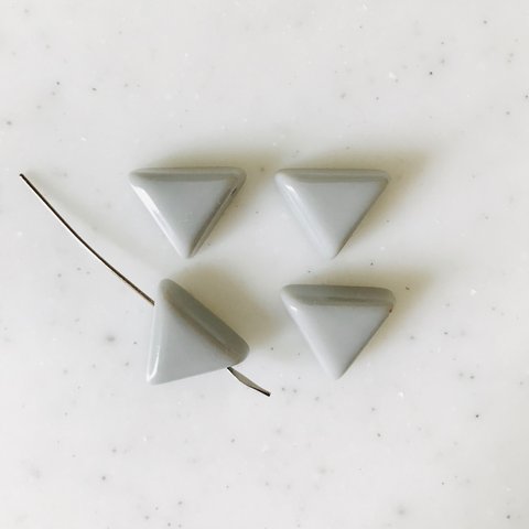Vintage Grey Triangle Beads