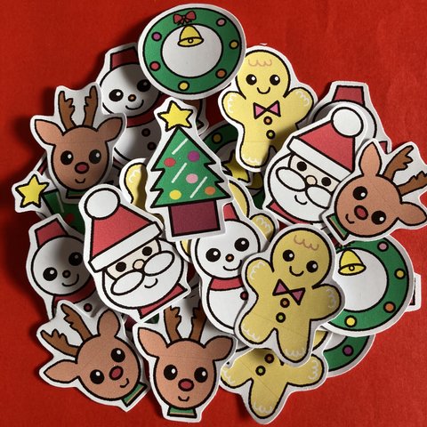 ハンドメイド！クリスマスのフレークシール♪