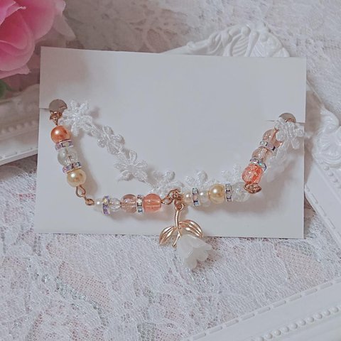 Princess🏰ケミカルレース 上品フェミニン ロココ 令嬢 Flowerブレスレット