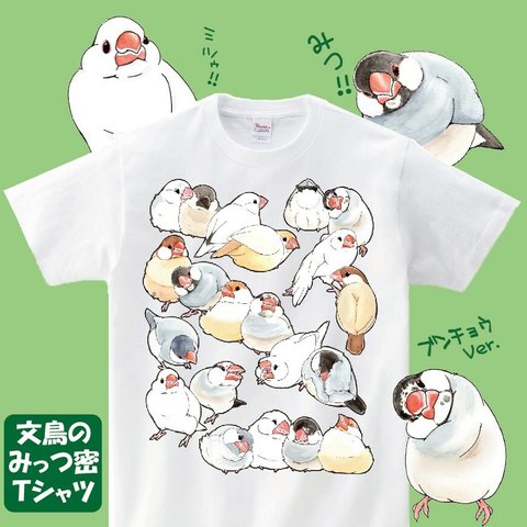 文鳥みっつ密Tシャツ【XL】