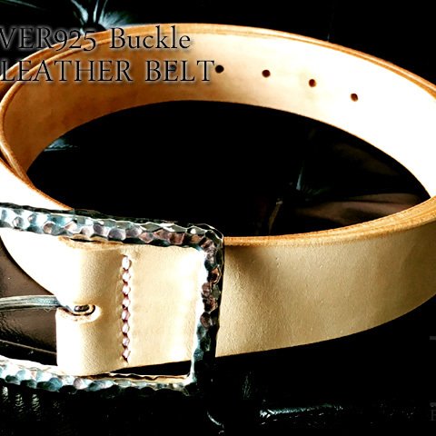 SILVER925 LEATHER BELT