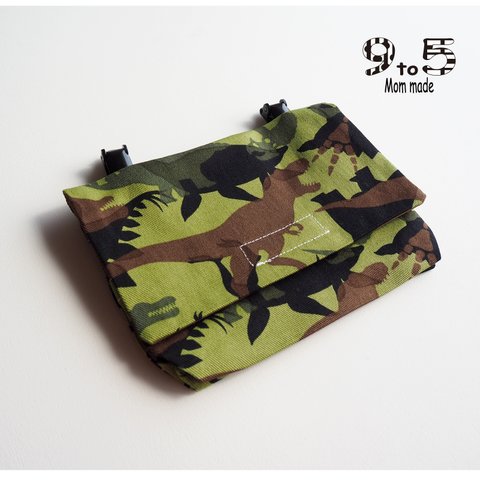 New　移動ポケット   (恐竜　迷彩グリーン）　Attachable Pouch (Dinosaur　camouflage green)