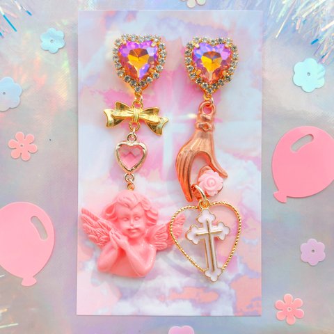 🎀 ピンク天使とキラキラハート 🎀