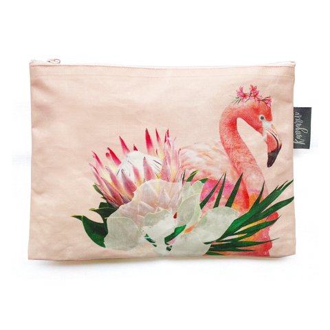   サファリポーチ Floral Flamingo