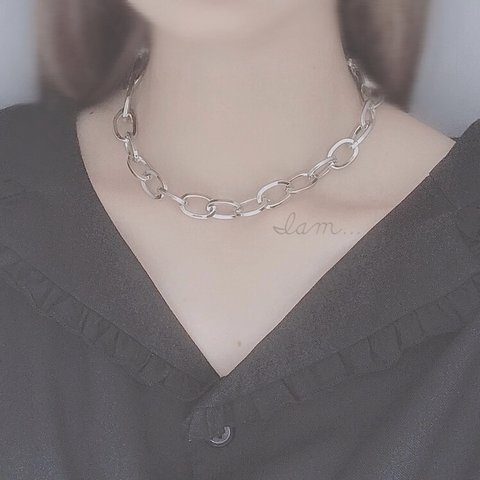 silver chain choker