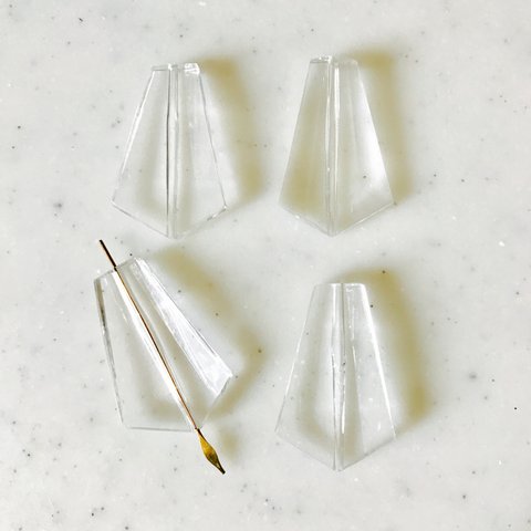 Crystal Pentagon Flat Beads 