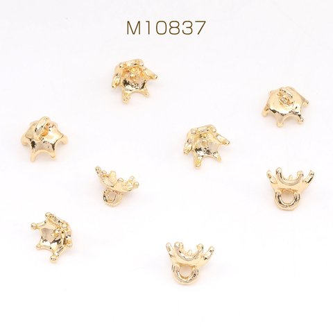 M10837  30個  デザインヒートン 6.5×7mm ゴールド  3X（10ヶ）