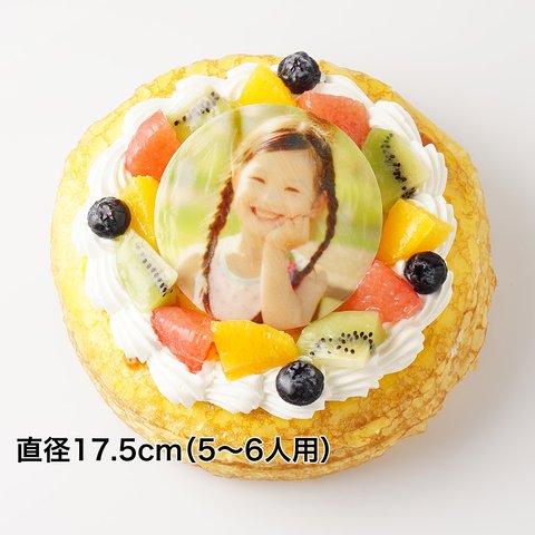 【送料無料】写真ケーキ ミルクレープ 17.5cm 5〜6人用