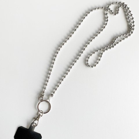 ● limited price●silver ball chain スマホショルダーストラップ