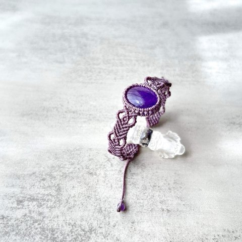 紫色のまもり石 ～アメジストのブレスレット