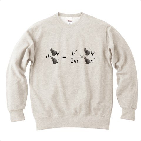 シュレーディンガーの猫・スウェット（送料込み）Schrodinger's cat sweatshirt