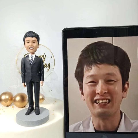 ケーキトッパー オーダーメイド 似顔絵プレゼント フィギュア人形ぬいぐるみ 上司 社長 友達 昇進 退職 還暦祝い 記念日祝い 誕生日祝い