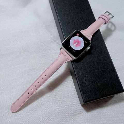 高級レザー使用Apple Watchベルト　レディース時計ベルト　腕時計　皮　革