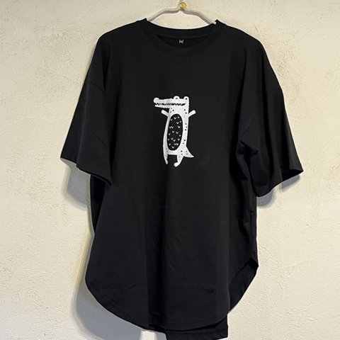 ワニさん　レディースビッグシルエットTシャツ綿100％【S～LL】