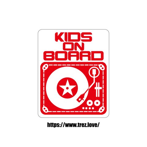 全8色 KIDS ON BOARD DJ ターンテーブル マグネット