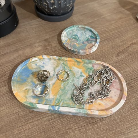 marble accessory tray