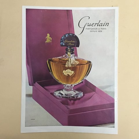 フランス ヴィンテージ 雑誌広告 Guerlain ゲラン 両面 12pss10