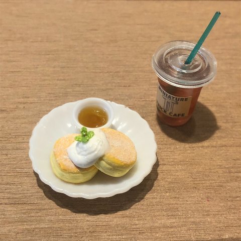 ミニチュア　パンケーキ＆ドリンクセット