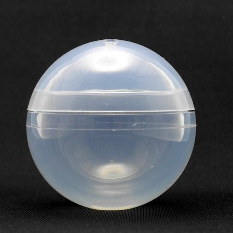 フタ式球体シリコン型　直径約60mm（完全な球体ではありません）【オルゴナイト用　球体　シリコン製　レジン用　シリコンモールド】