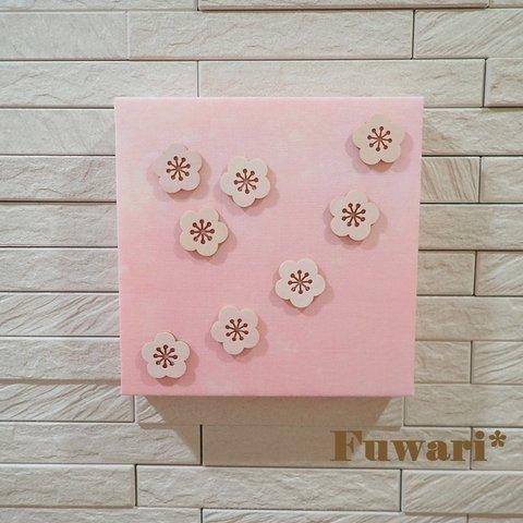 【15×15cm】軽量ファブリックパネル_桜（木製パーツ）7