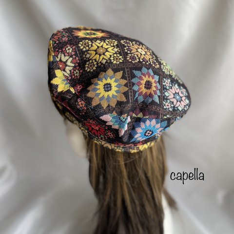 🌟capella🌟お花のモチーフベレー帽　年齢問わずお使いいただけます