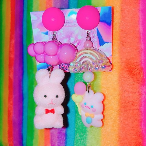 💗🐰ゆめかわ空のうさ🌈🍦