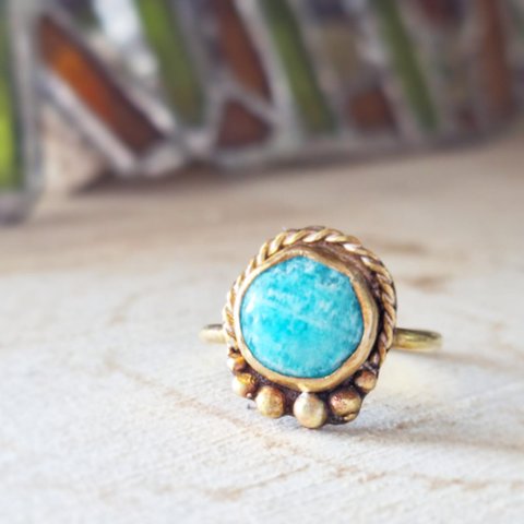 【13～14号】chrysocolla ring