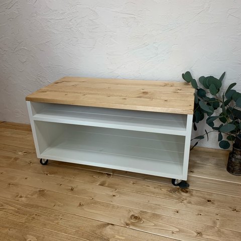 ｈ36ｗ68ｄ35.6/キャスター付き　low　shelf ＊Table/プリンター台　テーブル　ラック