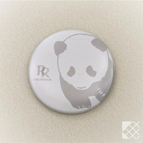 パンダのコンパクト缶ミラー ライトグレー【RinRon】