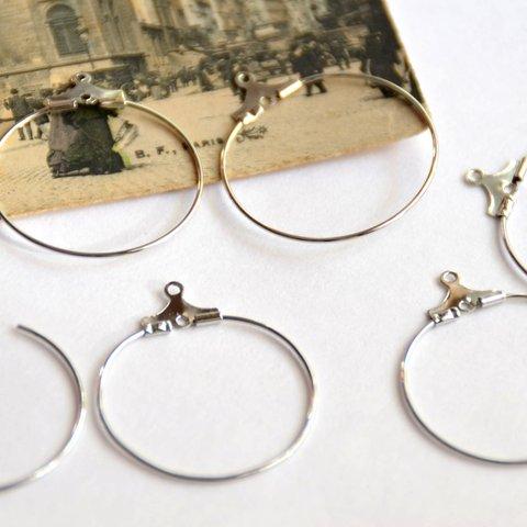 素材*パーツ＊30mm シルバー*フープ*フープピアス*ワイヤー*ペンダント