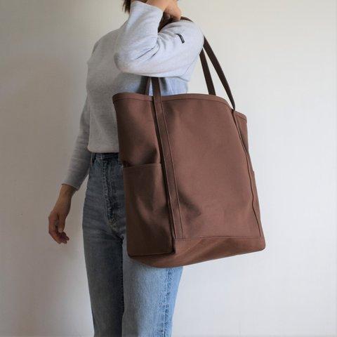 WIDE TOTE BAG（コーヒー/ブラウン）