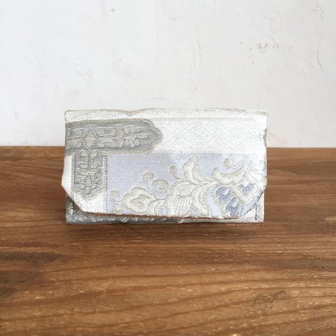 ﾉﾁﾎﾄﾞ米袋の二つ折りマルチカードケース／キーケース（着物の帯）