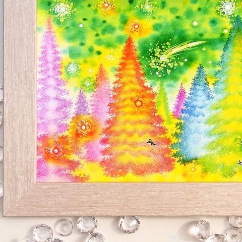 【にじいろクリスマス】水彩画アートプリント