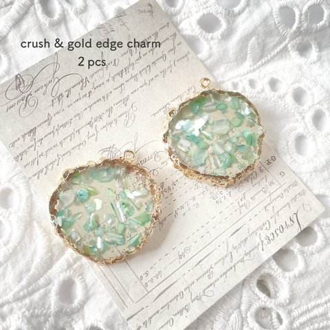 【SALE・minne限定】２pcs★charm・ shell & edge clear （¥350→￥300）