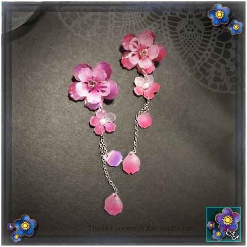 【再販】しだれ桜のピアス