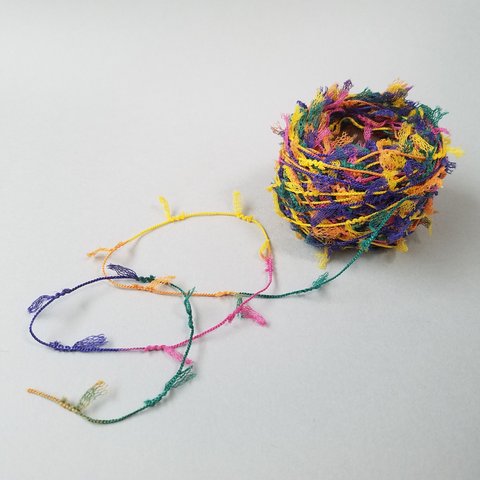 ●B151「カラフルチュールヤーン」素材糸　引き揃え糸