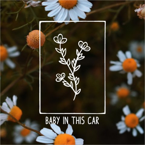 送料無料【BABY IN THIS CAR】カーステッカー