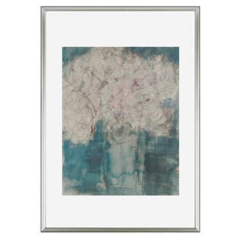 紫陽花　40.5✕31.3　絵画　原画　植物　水彩　抽象