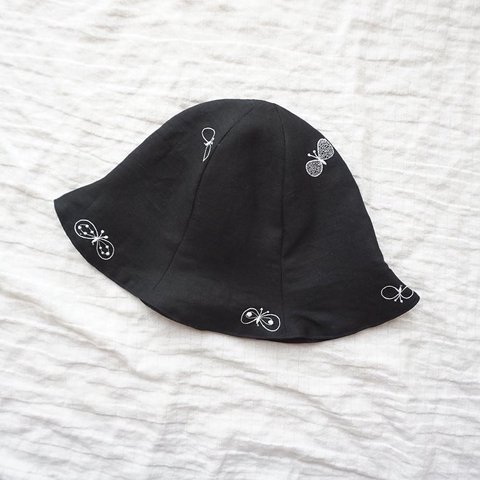 ミナペルホネン 帽子 チューリップハット  Choucho ブラック
