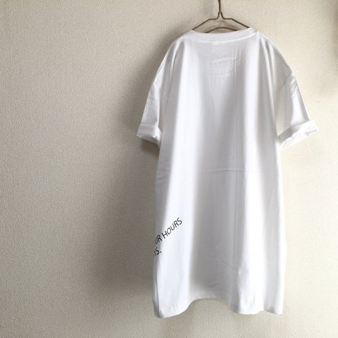 超ビッグTシャツ《ホワイト》 サイドロゴ メンズ5XL（6L）／ユニセックス