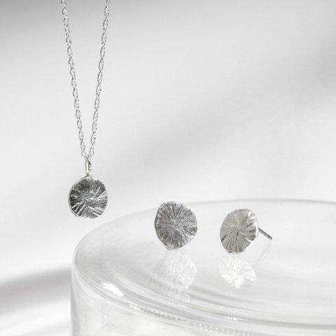 halo necklace & pierced earrings　SV