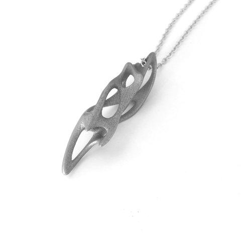 Voronoi Necklace Matsilver　ボロノイネックレス　マットシルバー