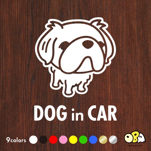 DOG IN CAR/ペキニーズA カッテイングステッカー KIDS IN CAR・BABY IN CAR・SAFETY DRIVE